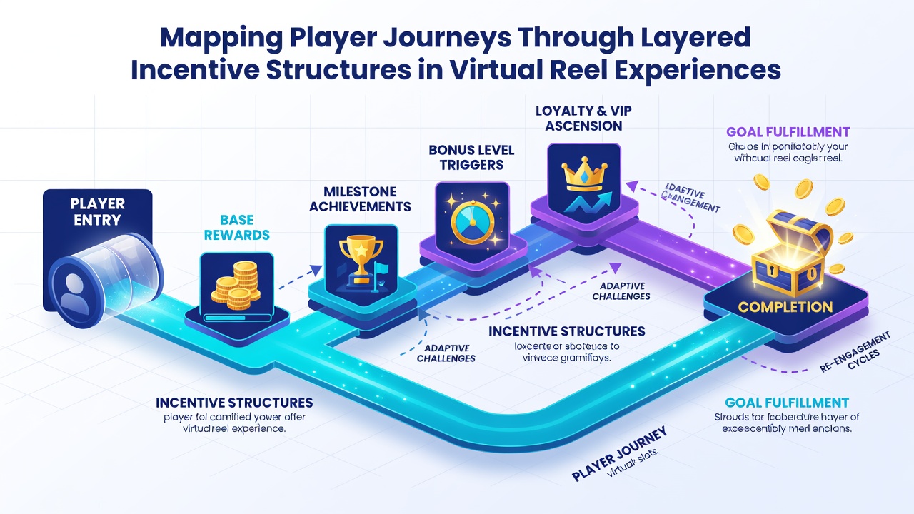 Diagram illustrating mid-level streak mechanics and tournament integration within virtual slot reward pathways