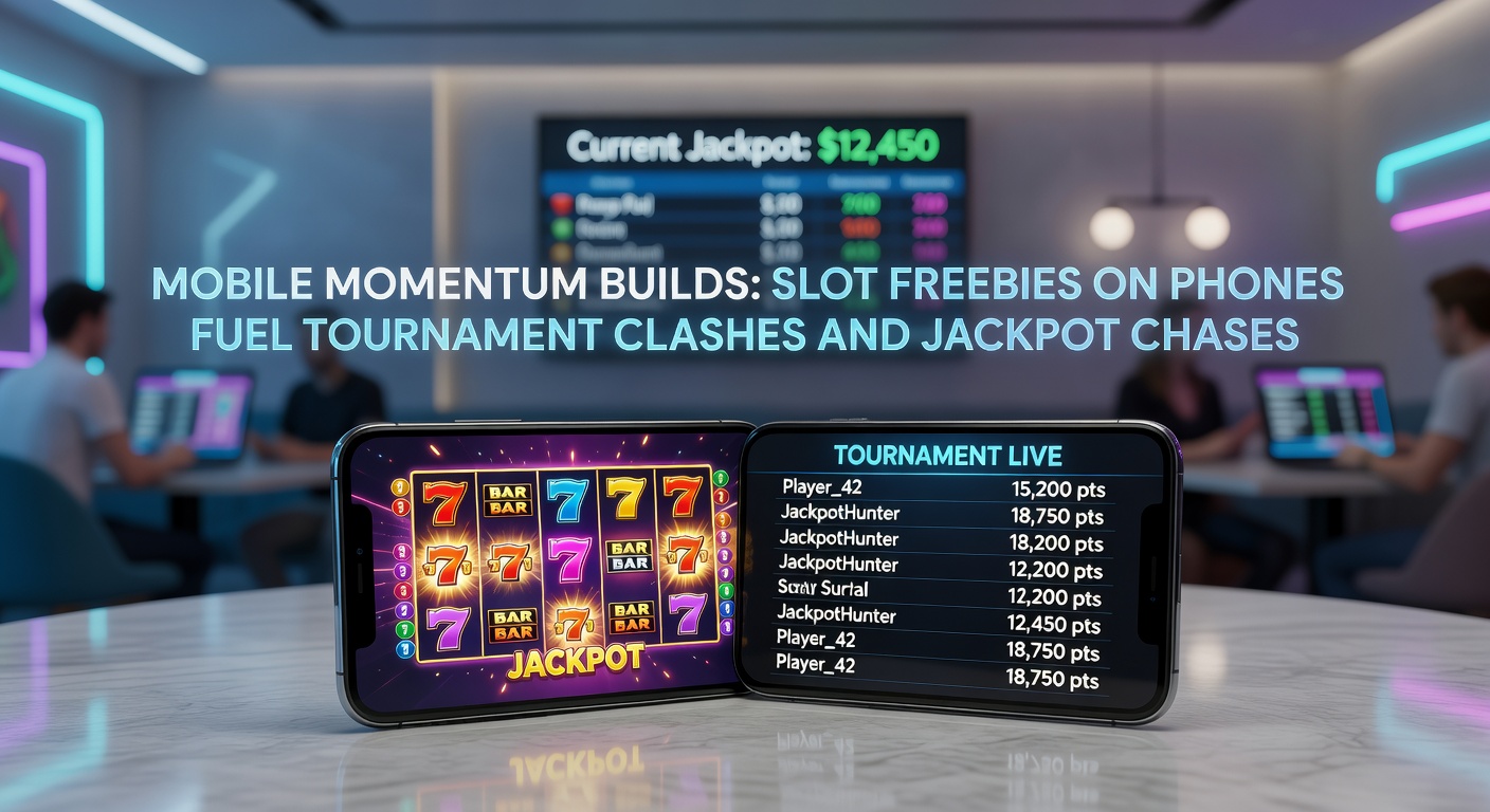 Dynamic mobile slot interface showing jackpot ticker climbing alongside free spin counters and tournament entry prompts