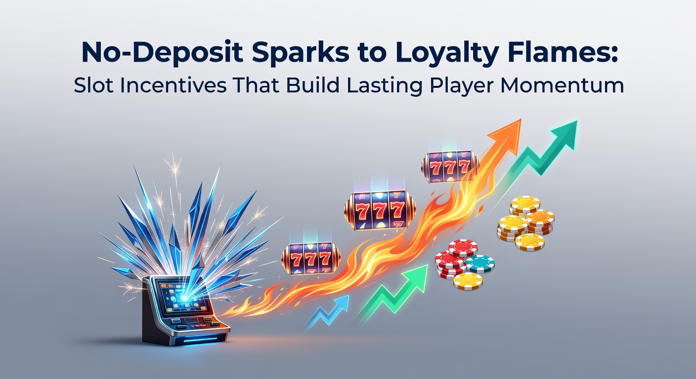 Player progression ladder from no-deposit free spins at the base to blazing VIP loyalty peaks, with icons of bonuses, jackpots, and exclusive rewards along the path