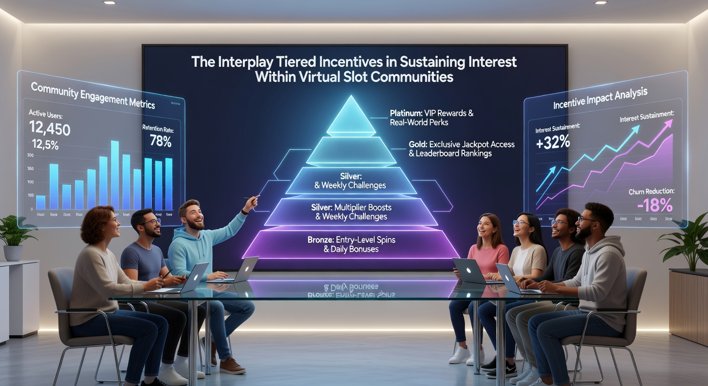 Diagram depicting connections between different incentive tiers and community engagement features in slot platforms