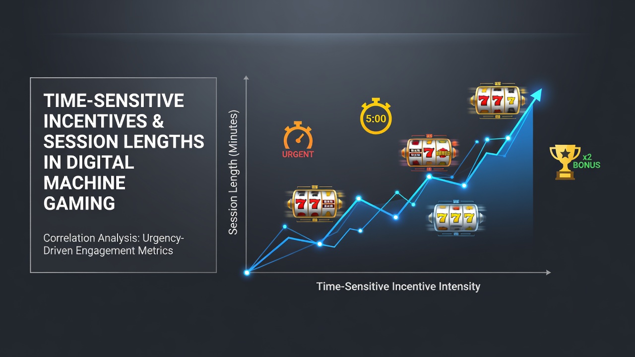 Digital slot machine interface displaying countdown timers on limited-time bonus offers and active player session metrics